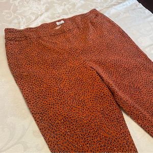 22W Rust Leopard Print Pants